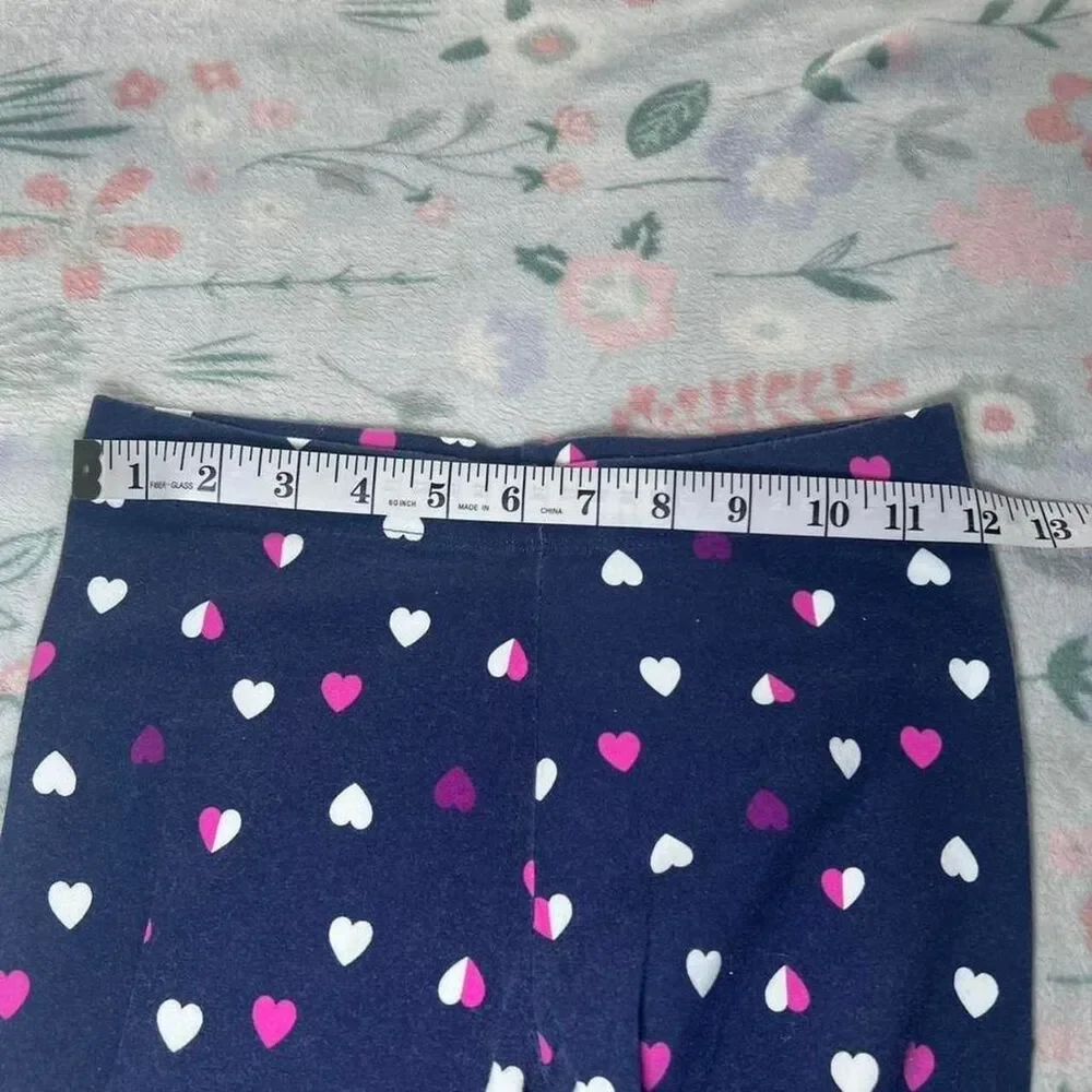Gymboree Heart Print Leggings 12 - Kidcore Twee Kawaii Preppy Y2K Retro 2000s